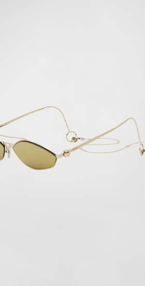 fendi black aviators|Fendi geometric rimless aviator sunglasses.